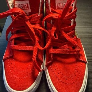 Vans Captain Marvel Red High-Top Sneakers